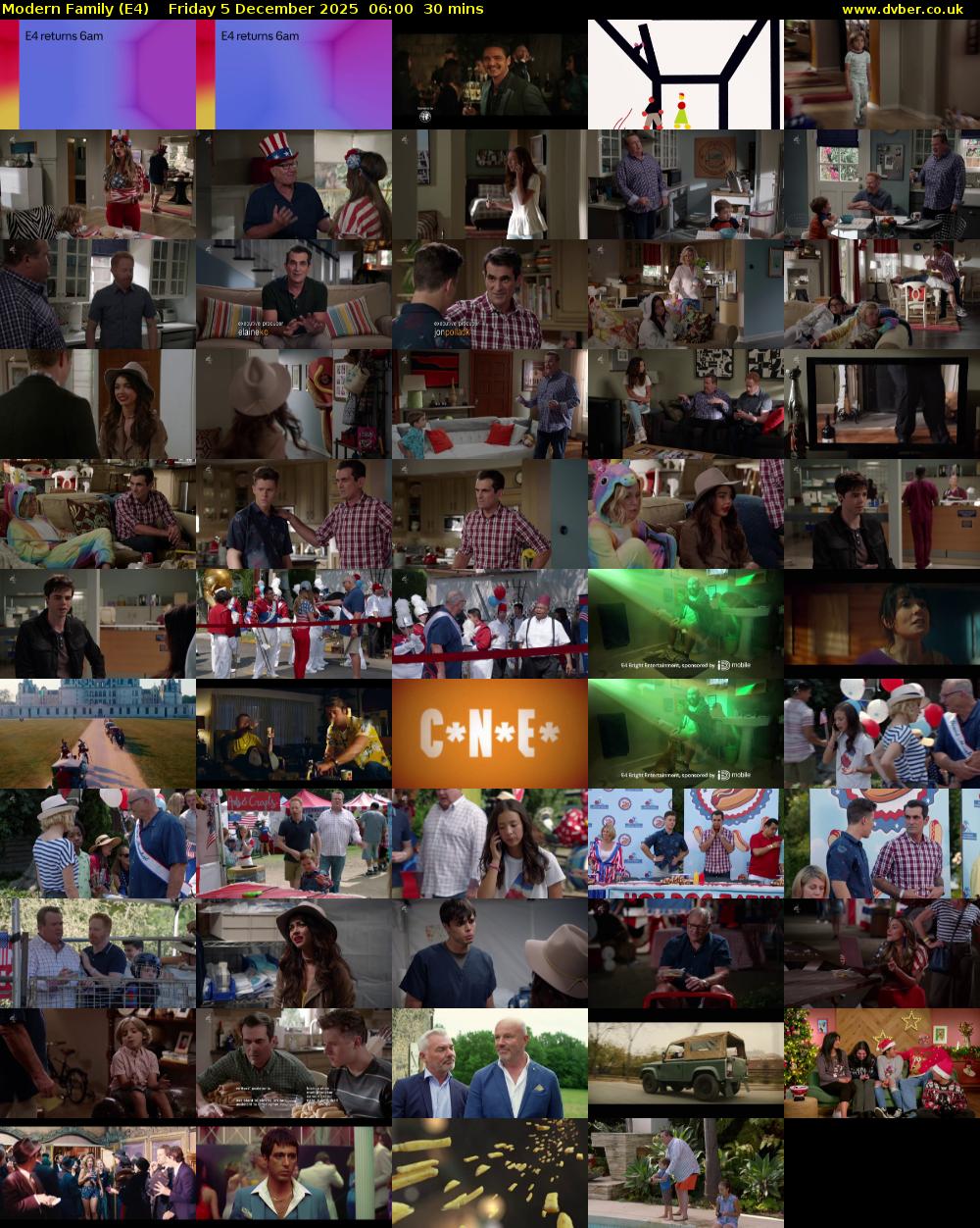 Modern Family (E4) Friday 5 December 2025 06:00 - 06:30