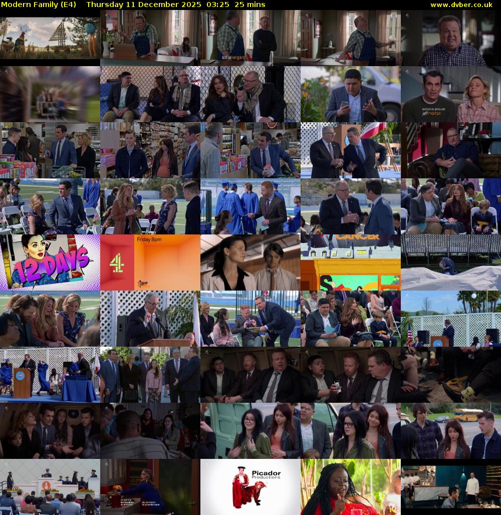 Modern Family (E4) Thursday 11 December 2025 03:25 - 03:50