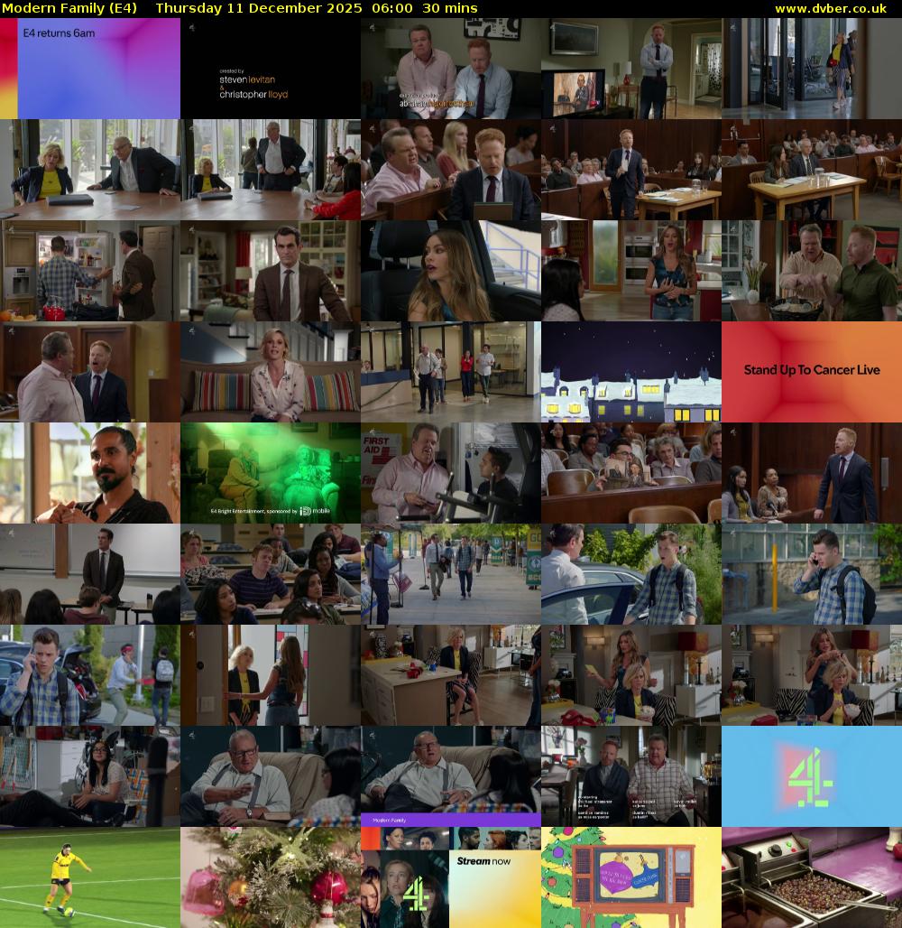 Modern Family (E4) Thursday 11 December 2025 06:00 - 06:30