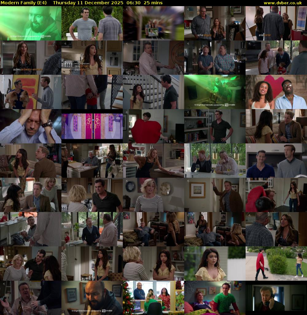 Modern Family (E4) Thursday 11 December 2025 06:30 - 06:55