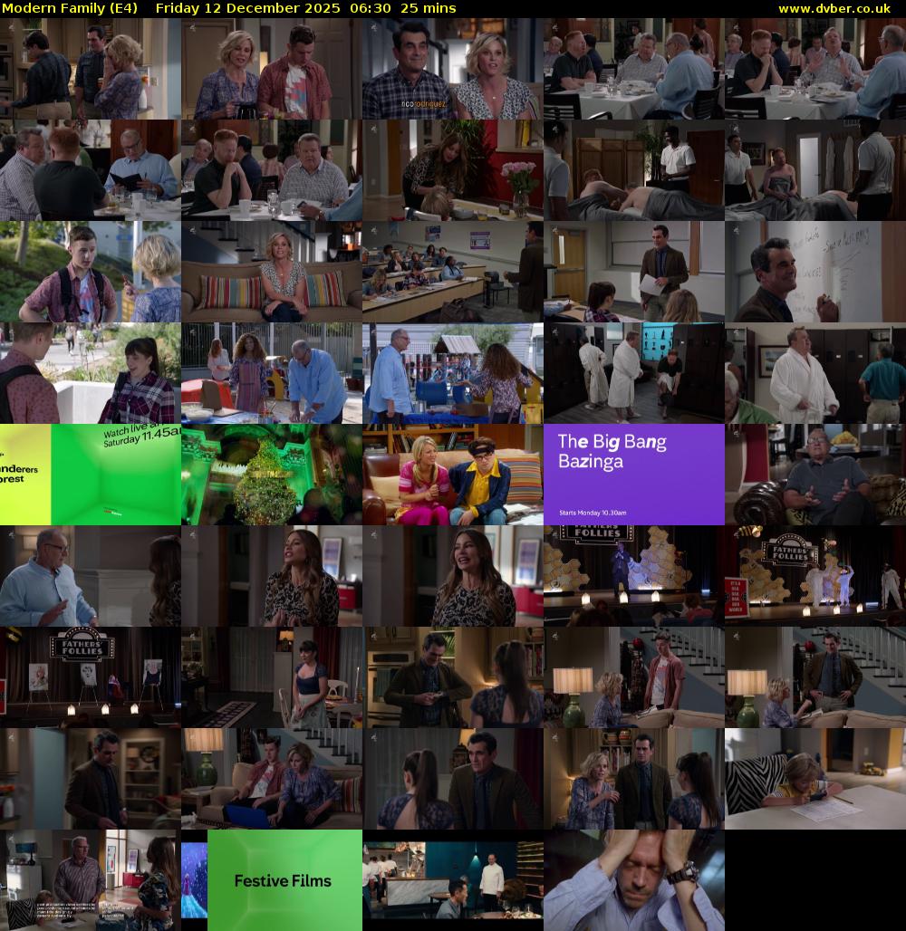 Modern Family (E4) Friday 12 December 2025 06:30 - 06:55