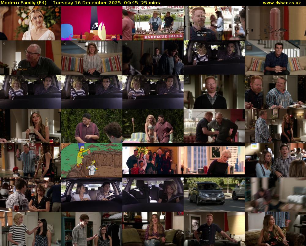 Modern Family (E4) Tuesday 16 December 2025 04:45 - 05:10