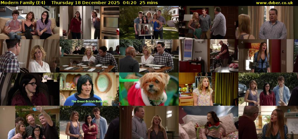 Modern Family (E4) Thursday 18 December 2025 04:20 - 04:45
