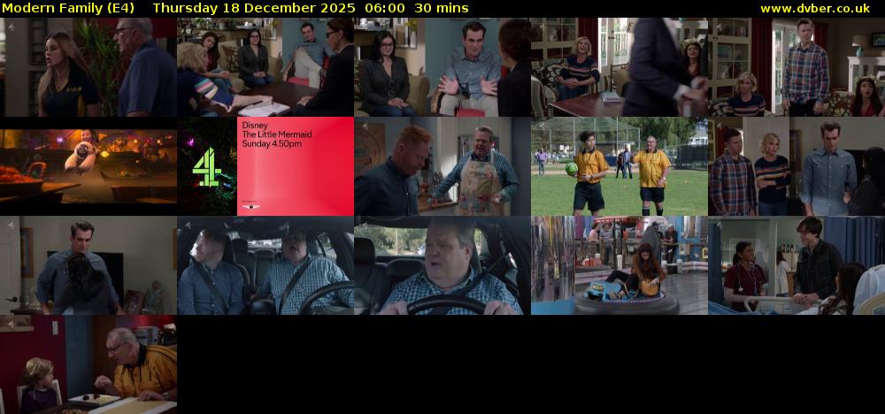 Modern Family (E4) Thursday 18 December 2025 06:00 - 06:30