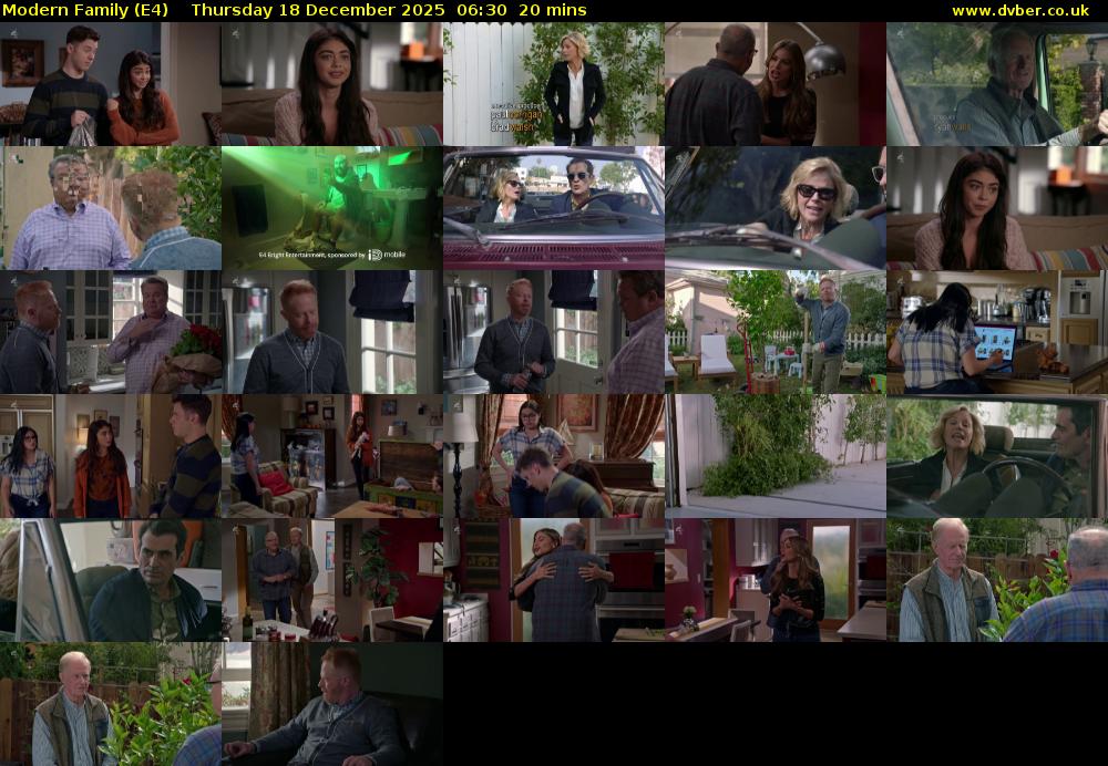 Modern Family (E4) Thursday 18 December 2025 06:30 - 06:50