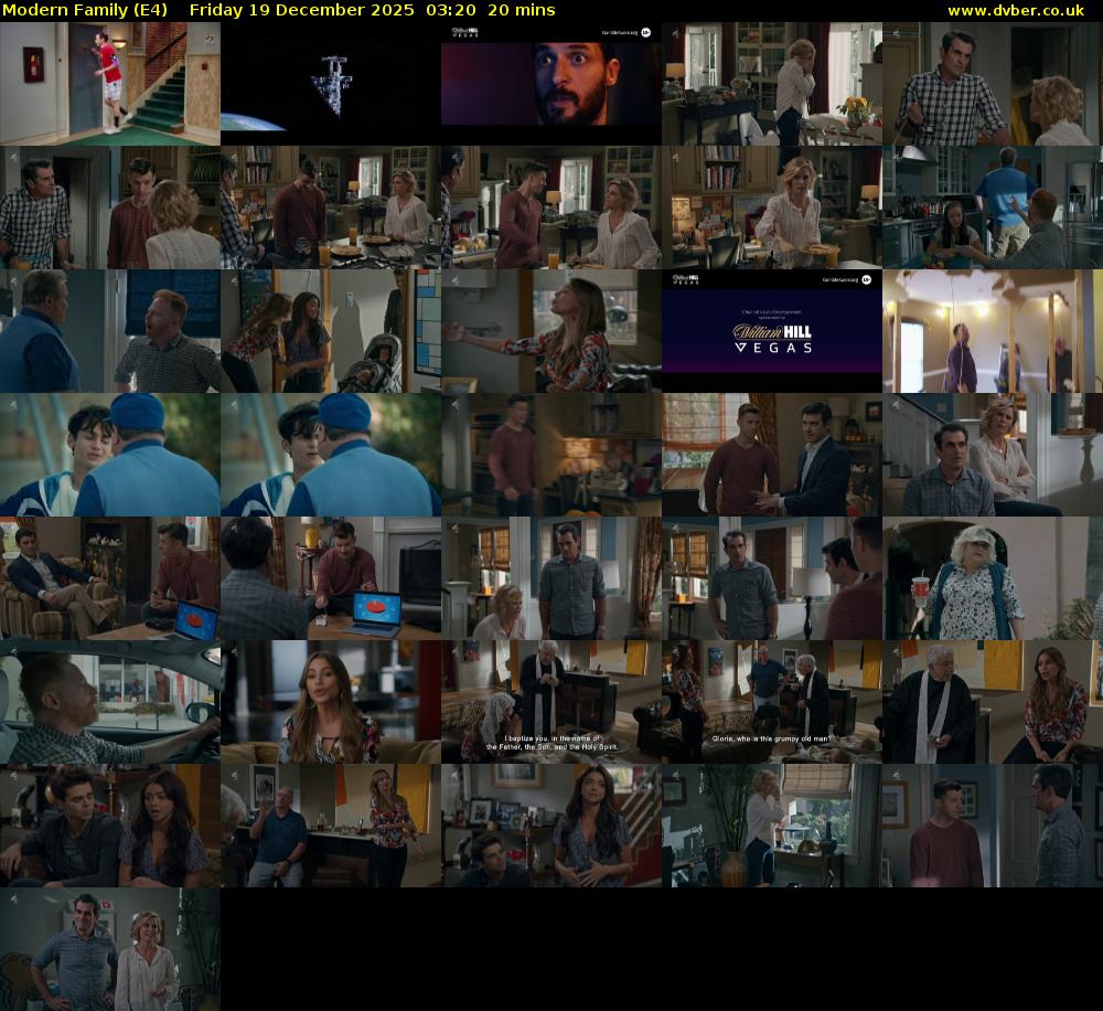 Modern Family (E4) Friday 19 December 2025 03:20 - 03:40