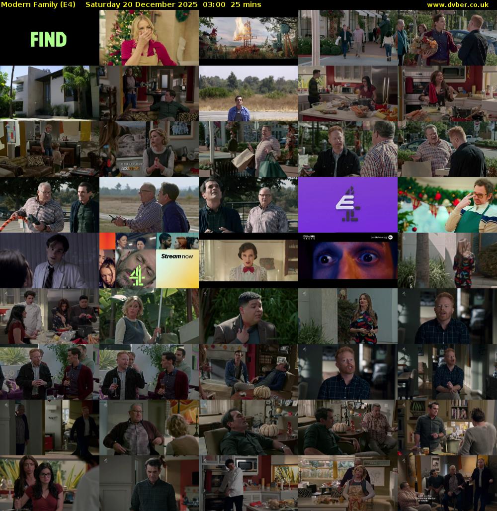 Modern Family (E4) Saturday 20 December 2025 03:00 - 03:25