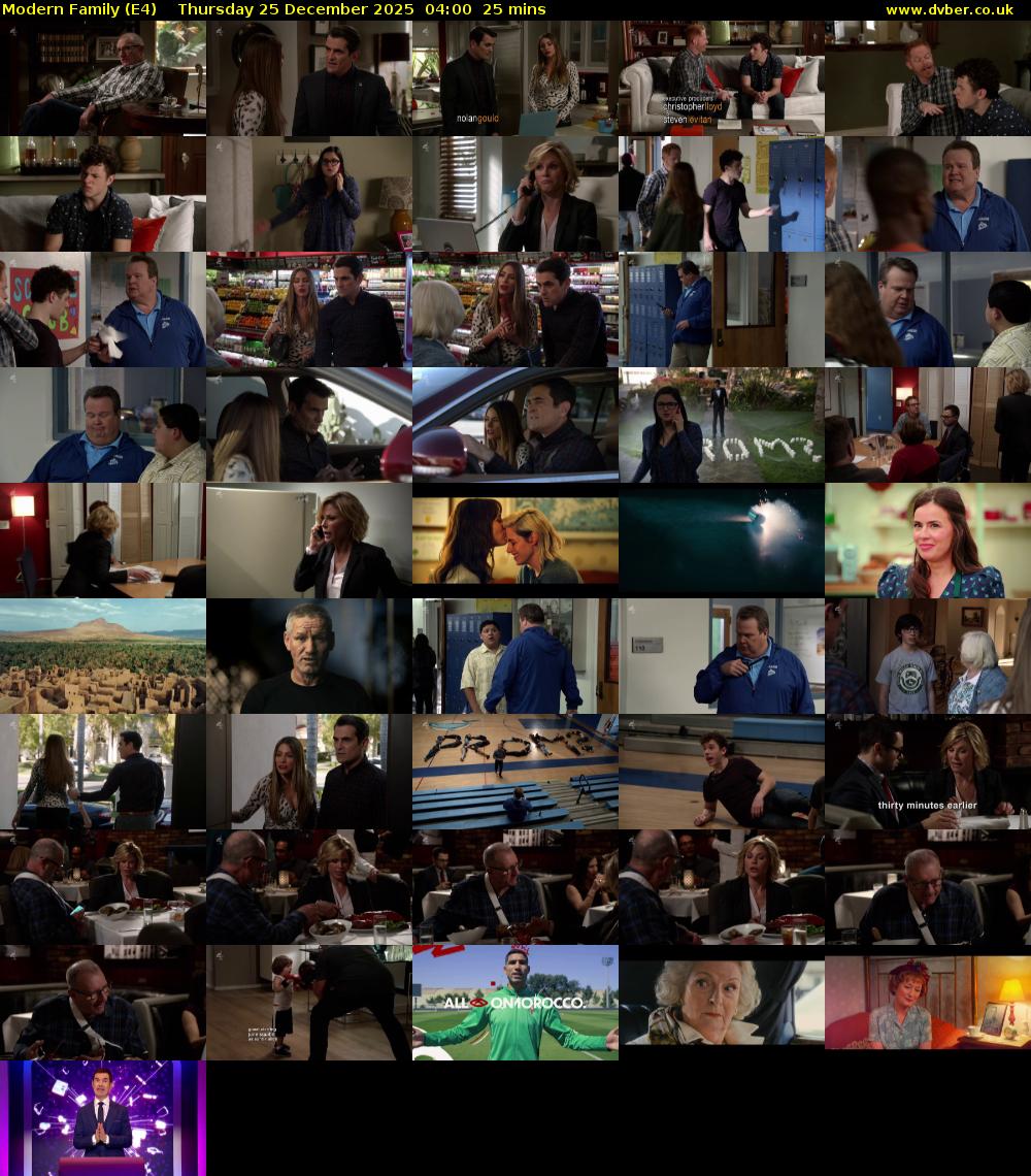 Modern Family (E4) Thursday 25 December 2025 04:00 - 04:25