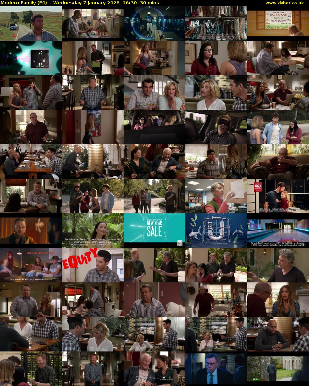 Modern Family (E4) Wednesday 7 January 2026 16:30 - 17:00