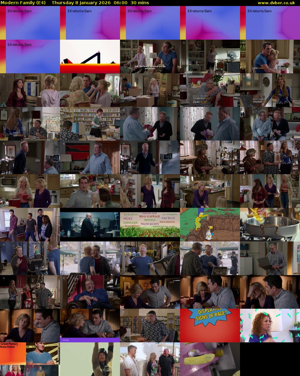 Modern Family (E4) Thursday 8 January 2026 06:00 - 06:30