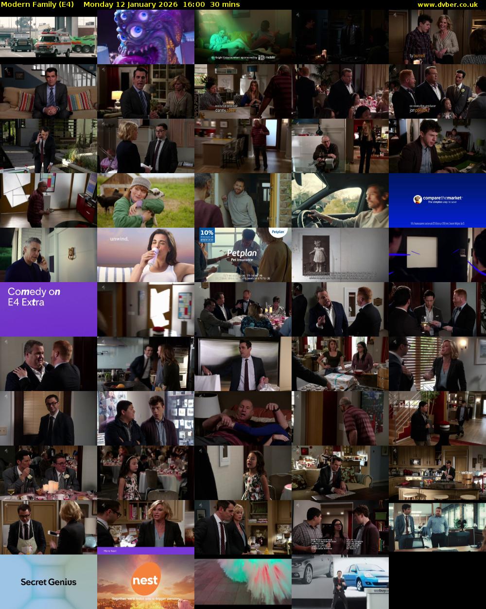Modern Family (E4) Monday 12 January 2026 16:00 - 16:30