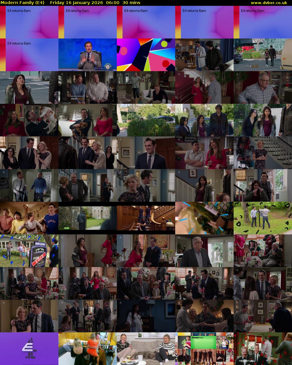 Modern Family (E4) Friday 16 January 2026 06:00 - 06:30