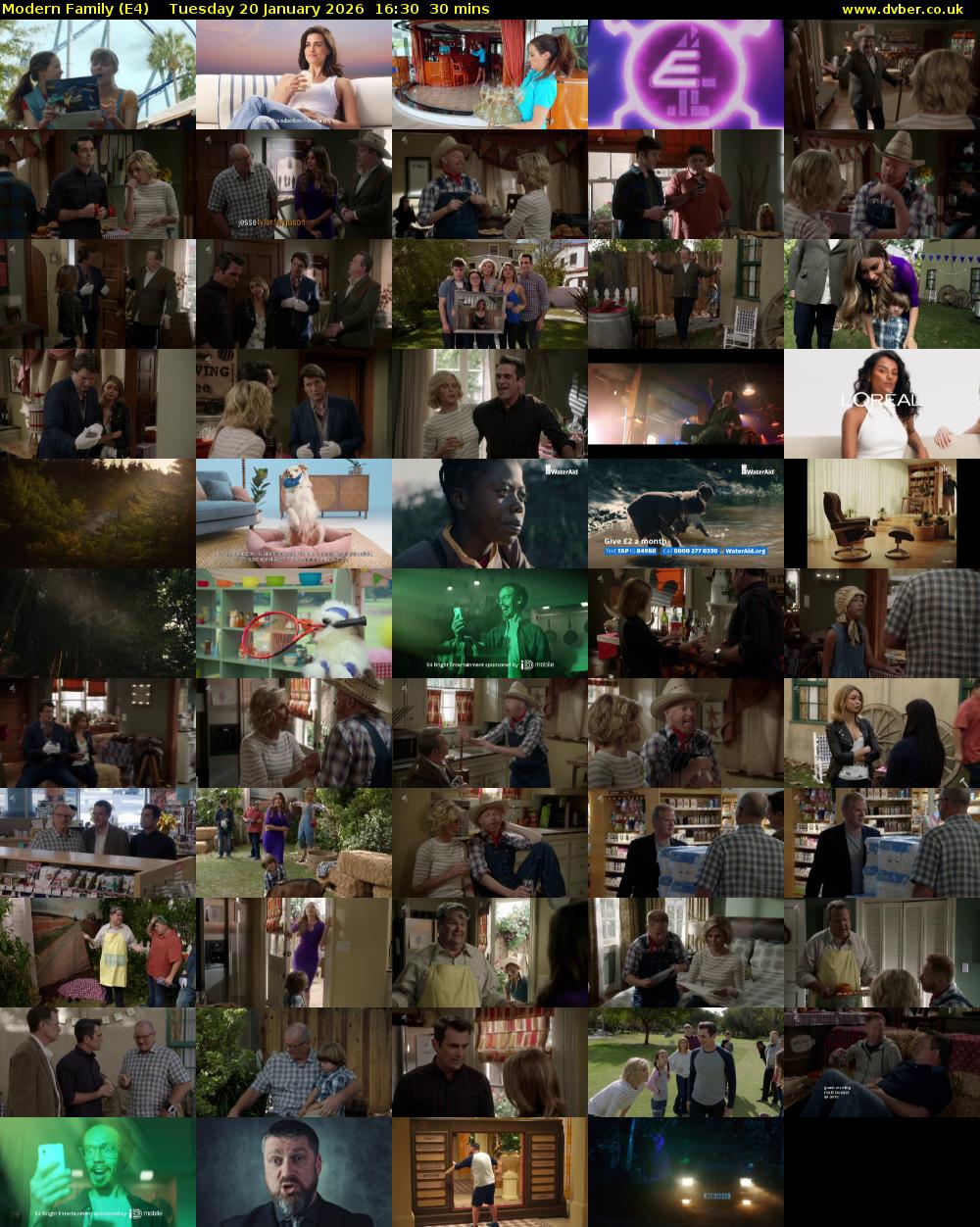 Modern Family (E4) Tuesday 20 January 2026 16:30 - 17:00