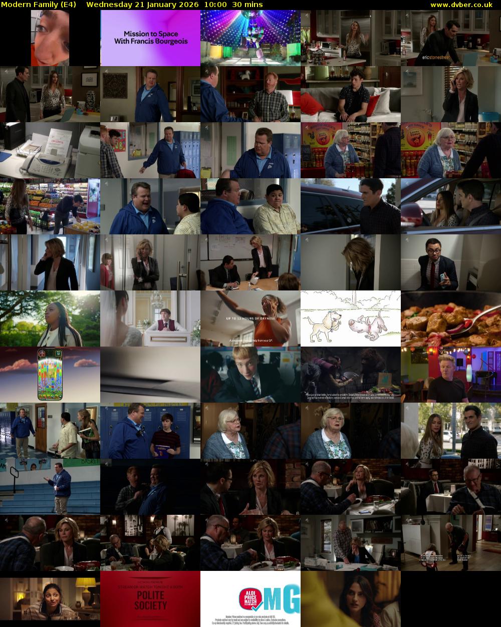 Modern Family (E4) Wednesday 21 January 2026 10:00 - 10:30