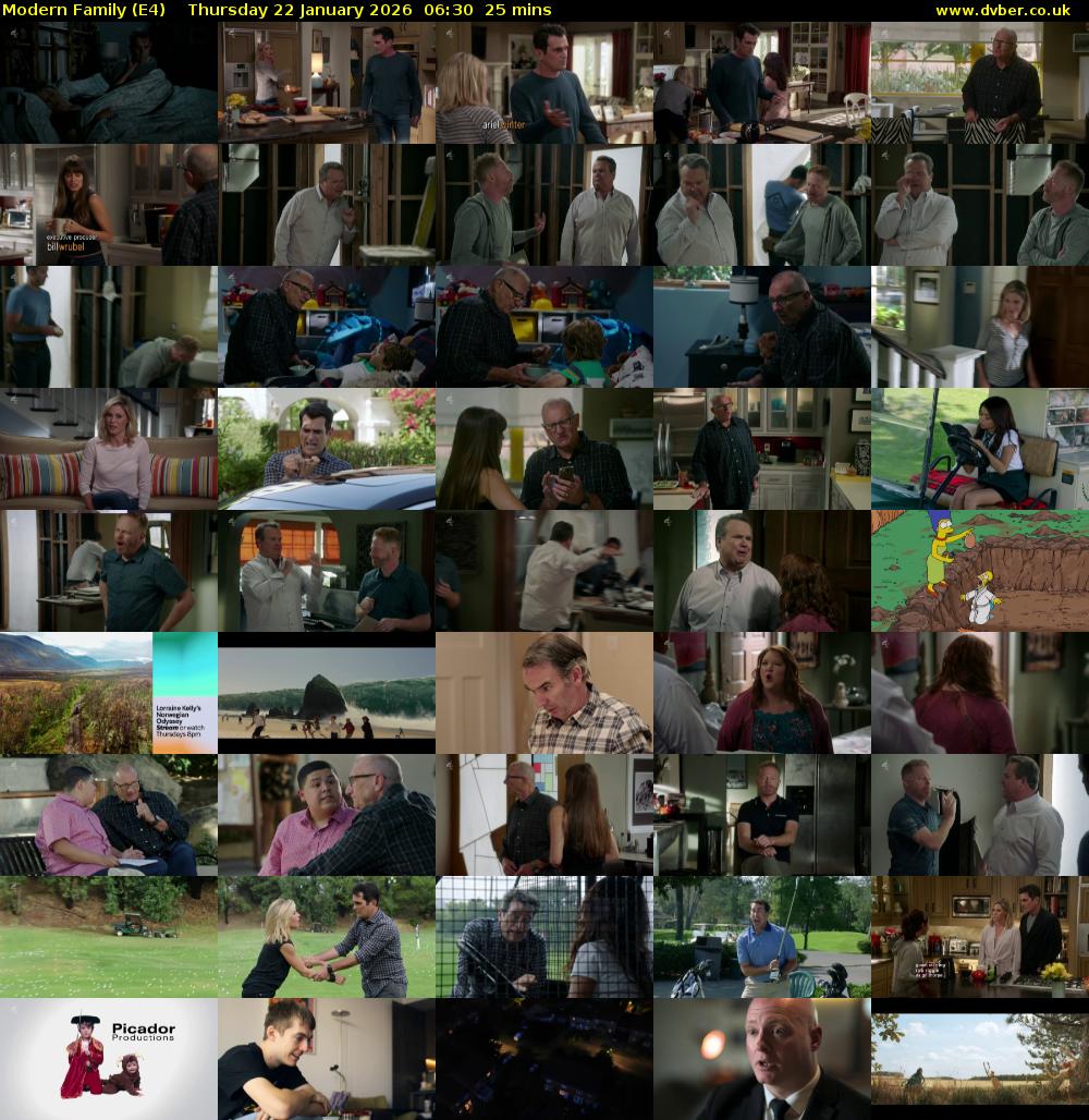 Modern Family (E4) Thursday 22 January 2026 06:30 - 06:55