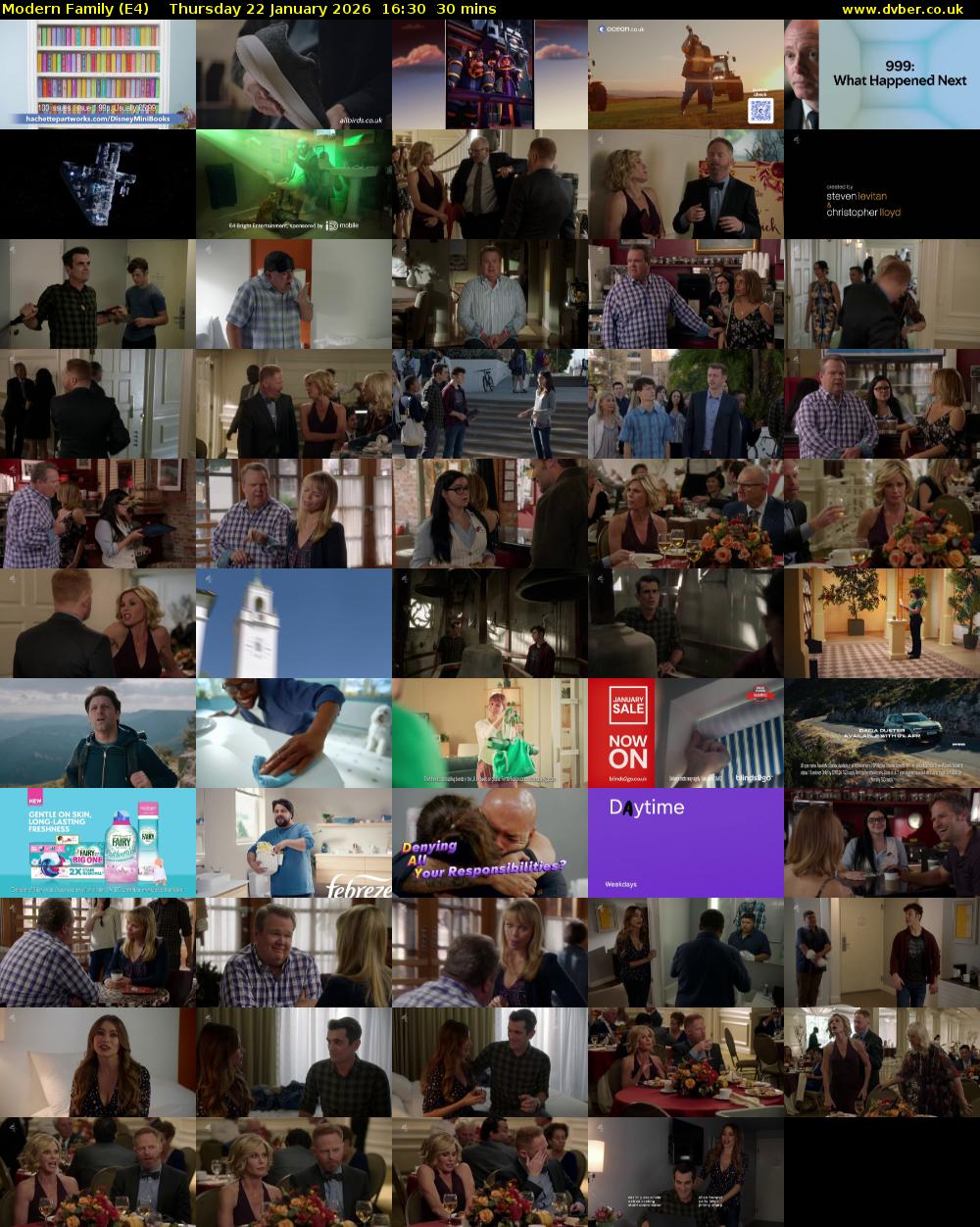 Modern Family (E4) Thursday 22 January 2026 16:30 - 17:00