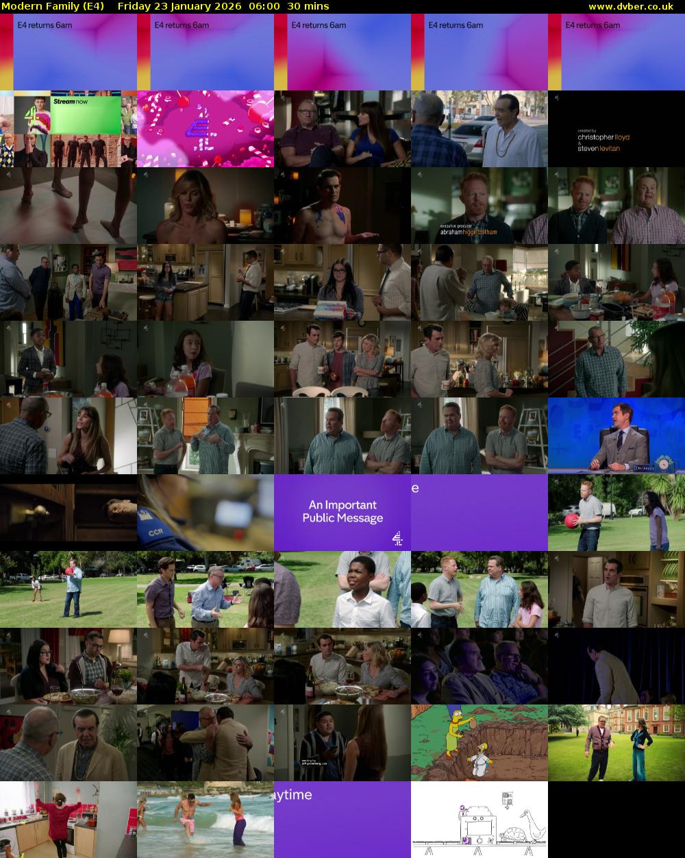 Modern Family (E4) Friday 23 January 2026 06:00 - 06:30
