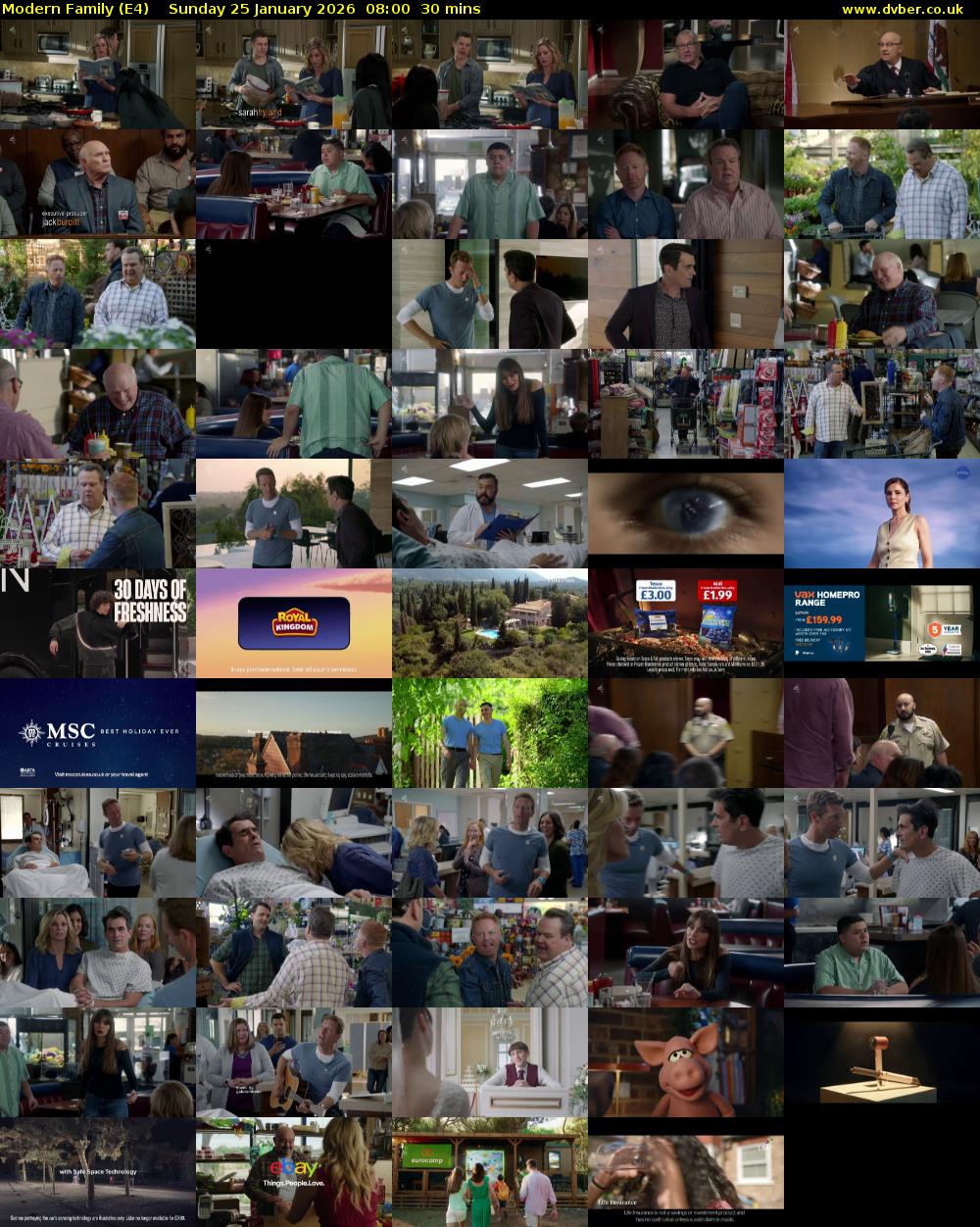 Modern Family (E4) Sunday 25 January 2026 08:00 - 08:30