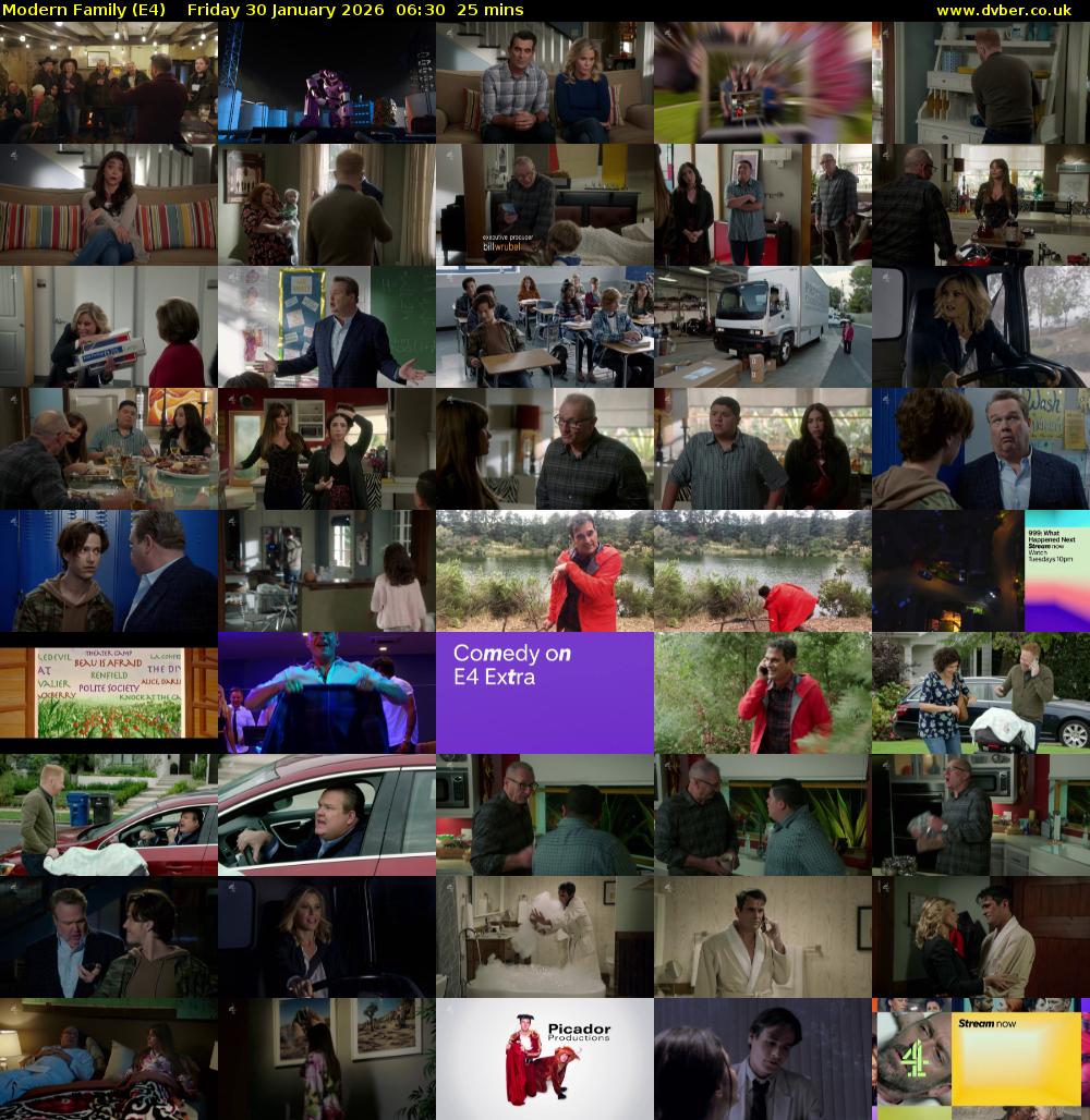 Modern Family (E4) Friday 30 January 2026 06:30 - 06:55