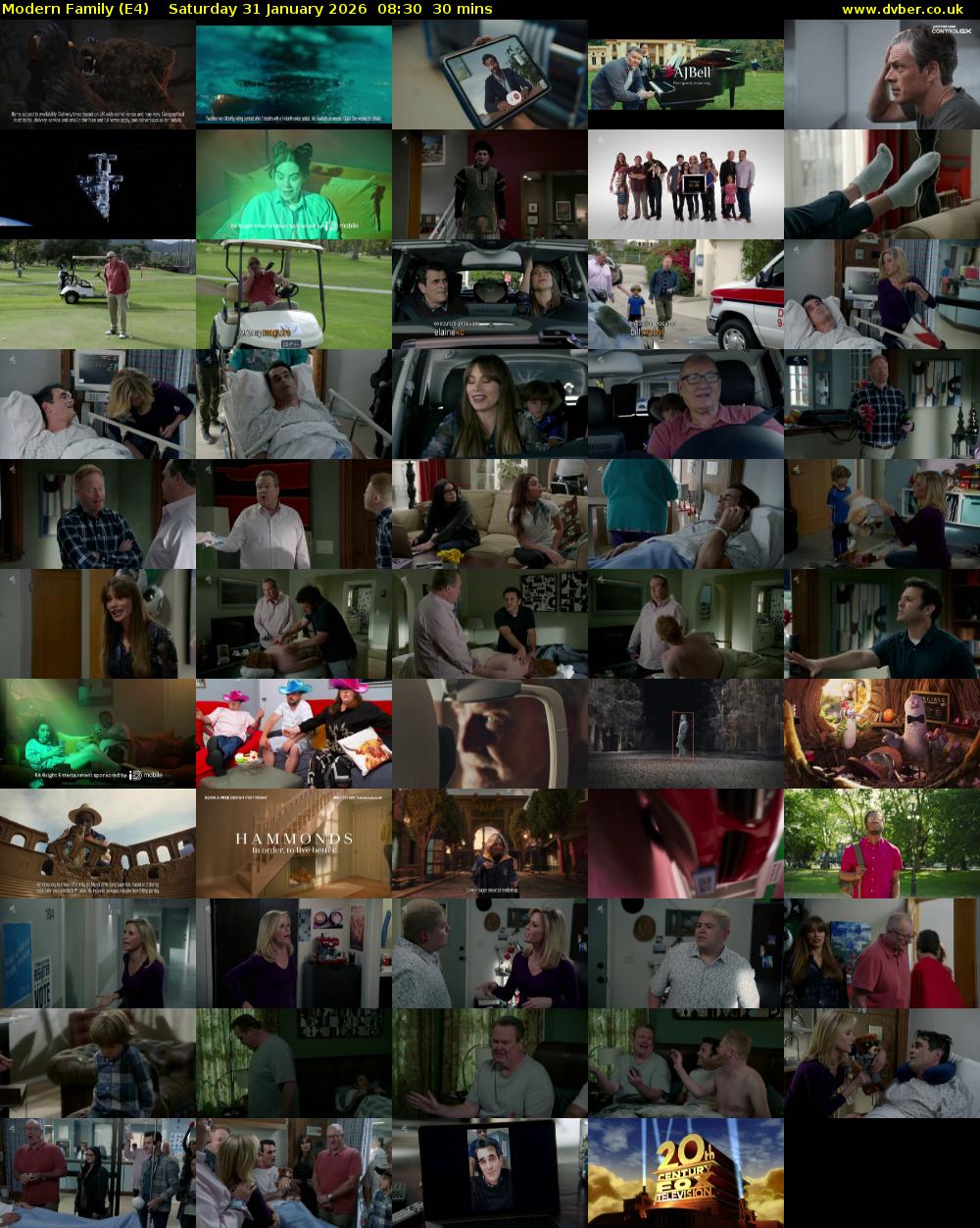 Modern Family (E4) Saturday 31 January 2026 08:30 - 09:00