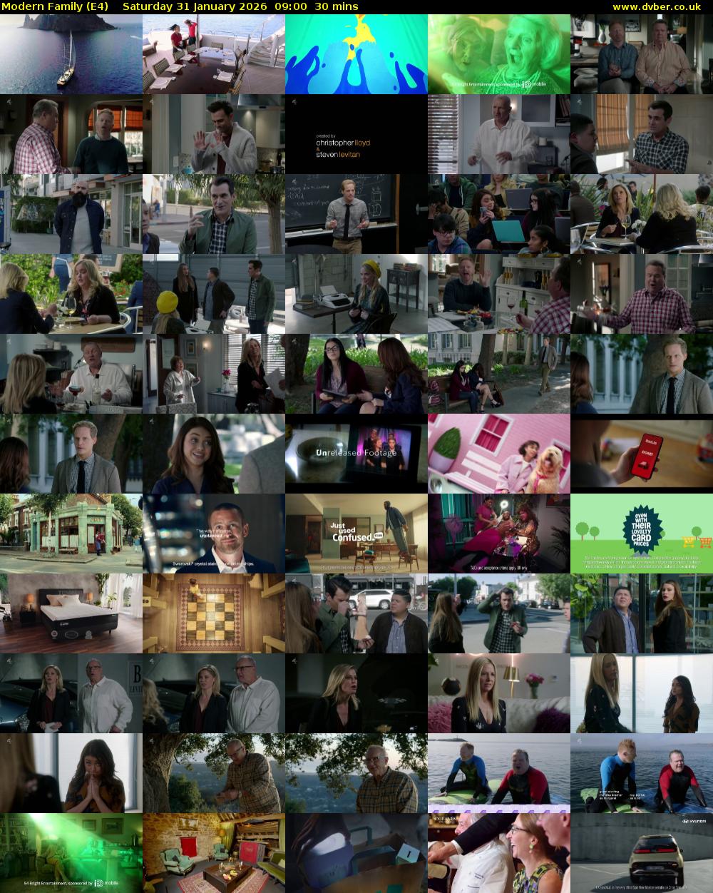 Modern Family (E4) Saturday 31 January 2026 09:00 - 09:30