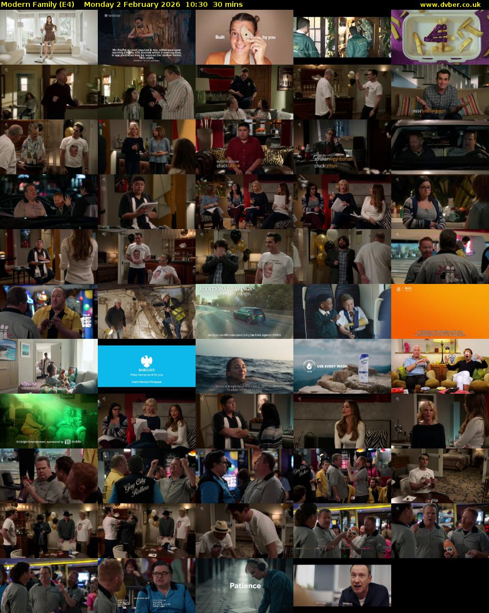 Modern Family (E4) Monday 2 February 2026 10:30 - 11:00