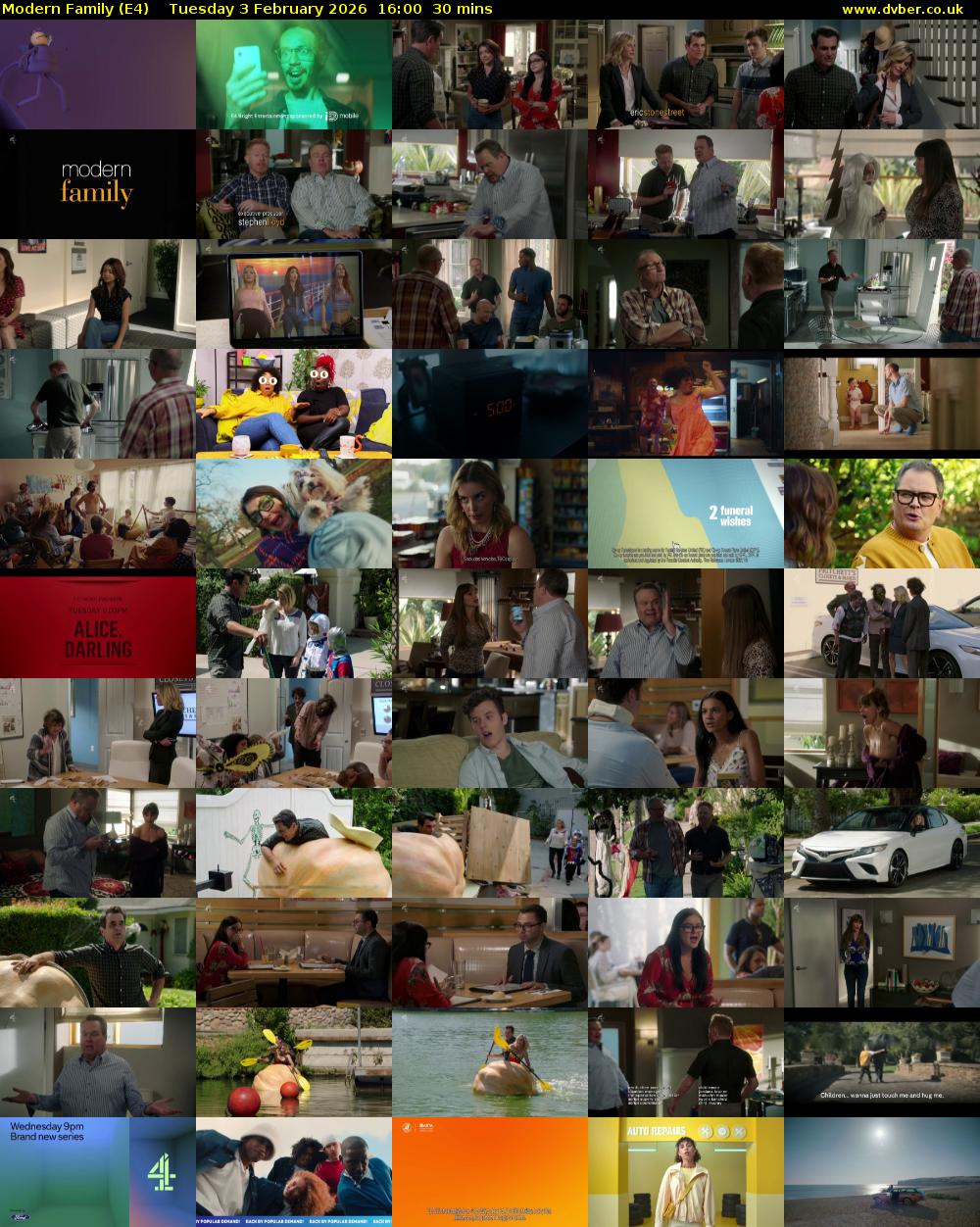 Modern Family (E4) Tuesday 3 February 2026 16:00 - 16:30