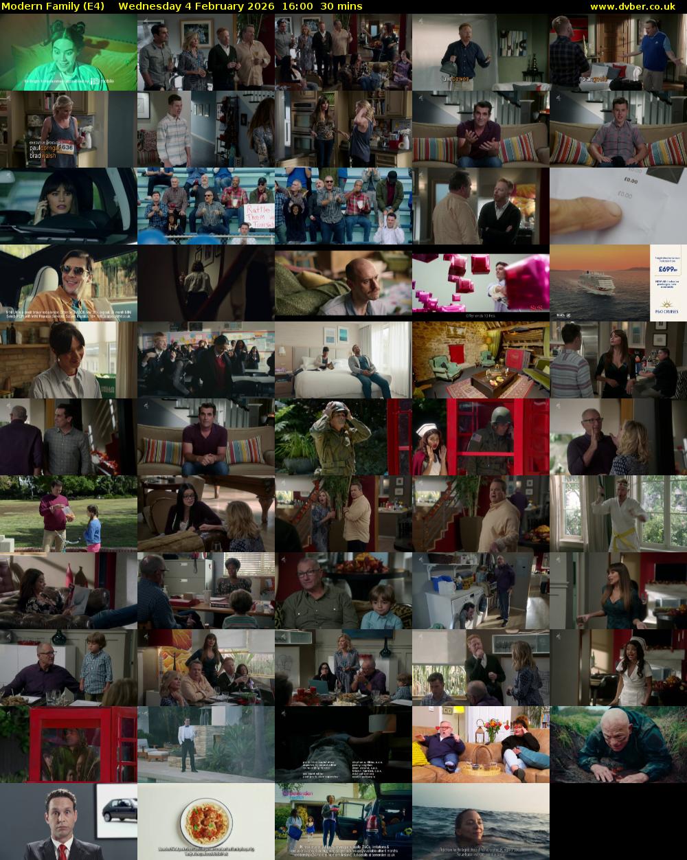 Modern Family (E4) Wednesday 4 February 2026 16:00 - 16:30