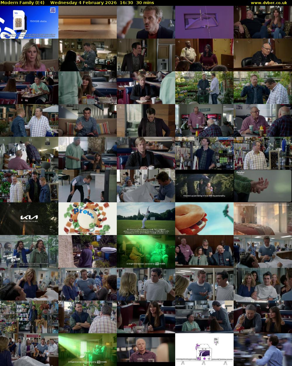Modern Family (E4) Wednesday 4 February 2026 16:30 - 17:00