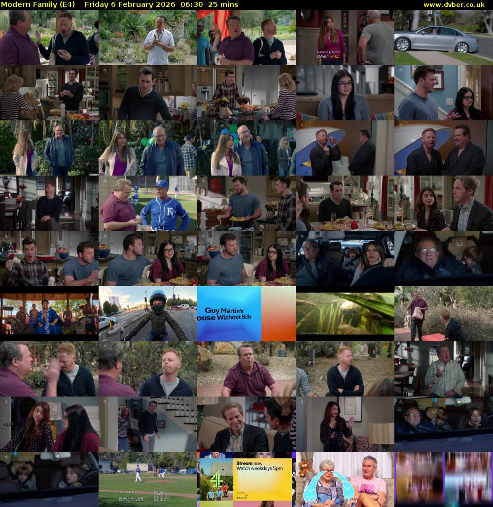 Modern Family (E4) Friday 6 February 2026 06:30 - 06:55