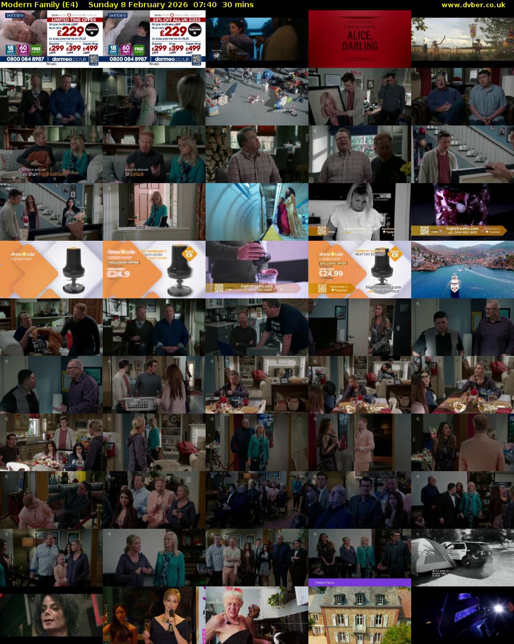 Modern Family (E4) Sunday 8 February 2026 07:40 - 08:10