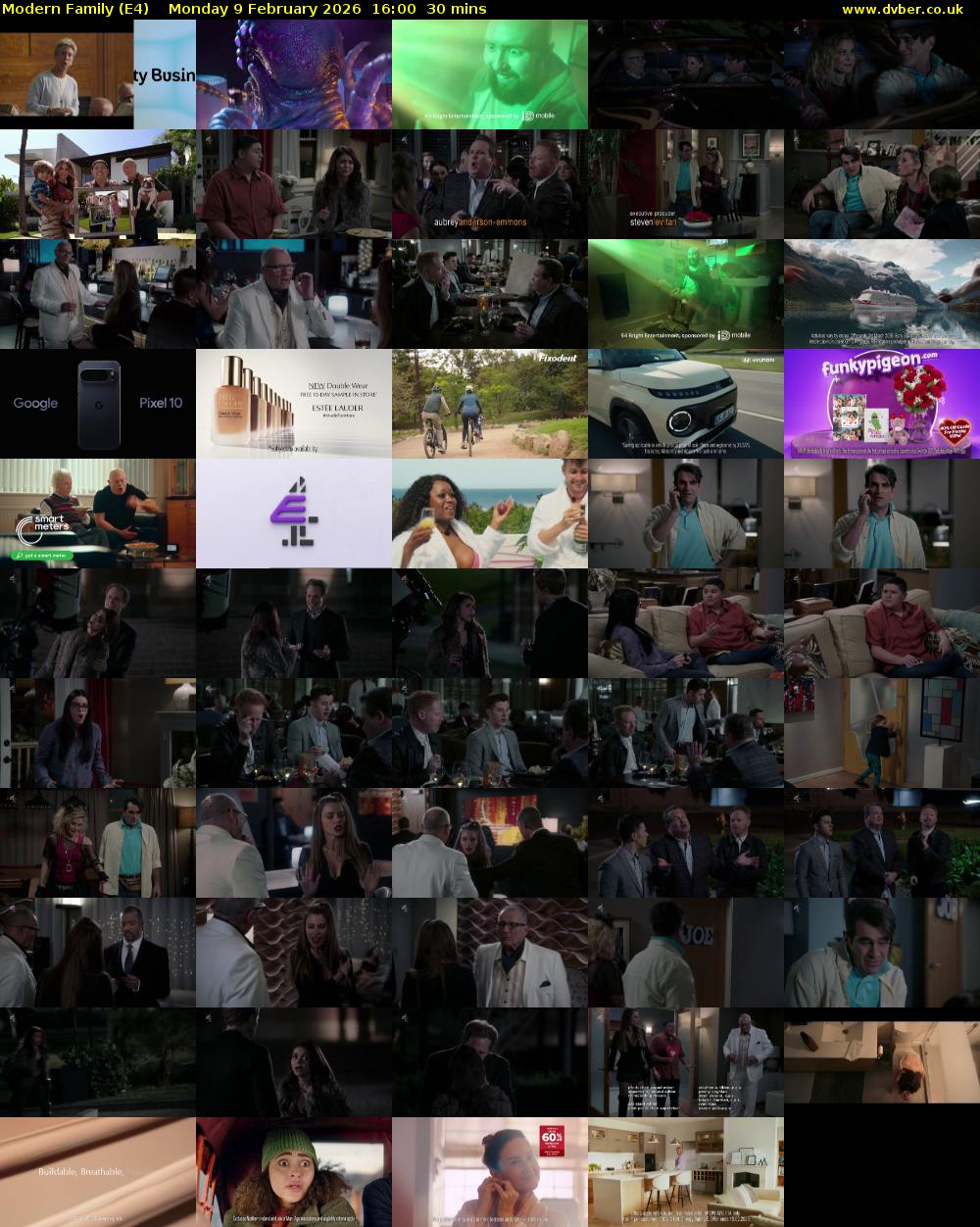 Modern Family (E4) Monday 9 February 2026 16:00 - 16:30