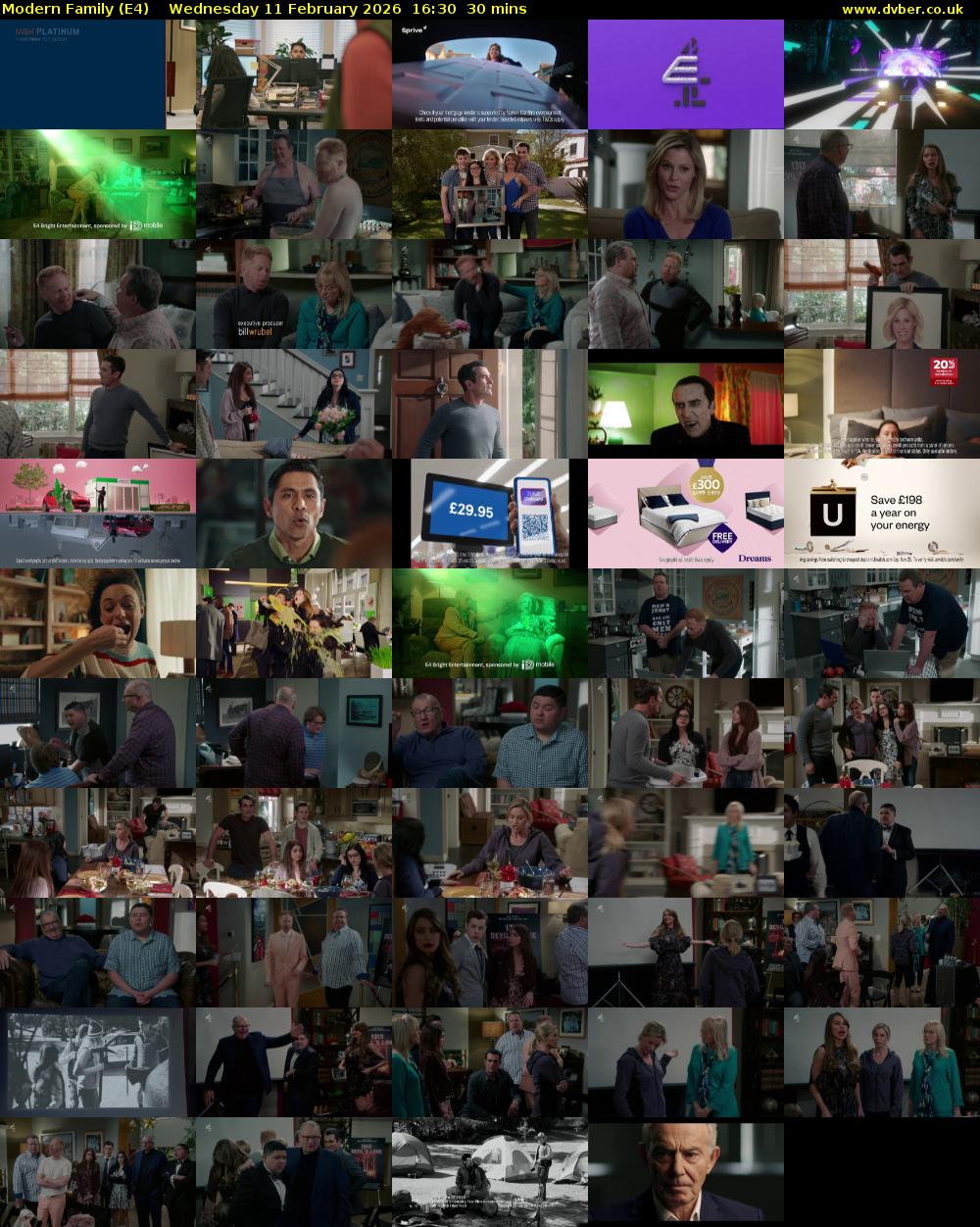 Modern Family (E4) Wednesday 11 February 2026 16:30 - 17:00