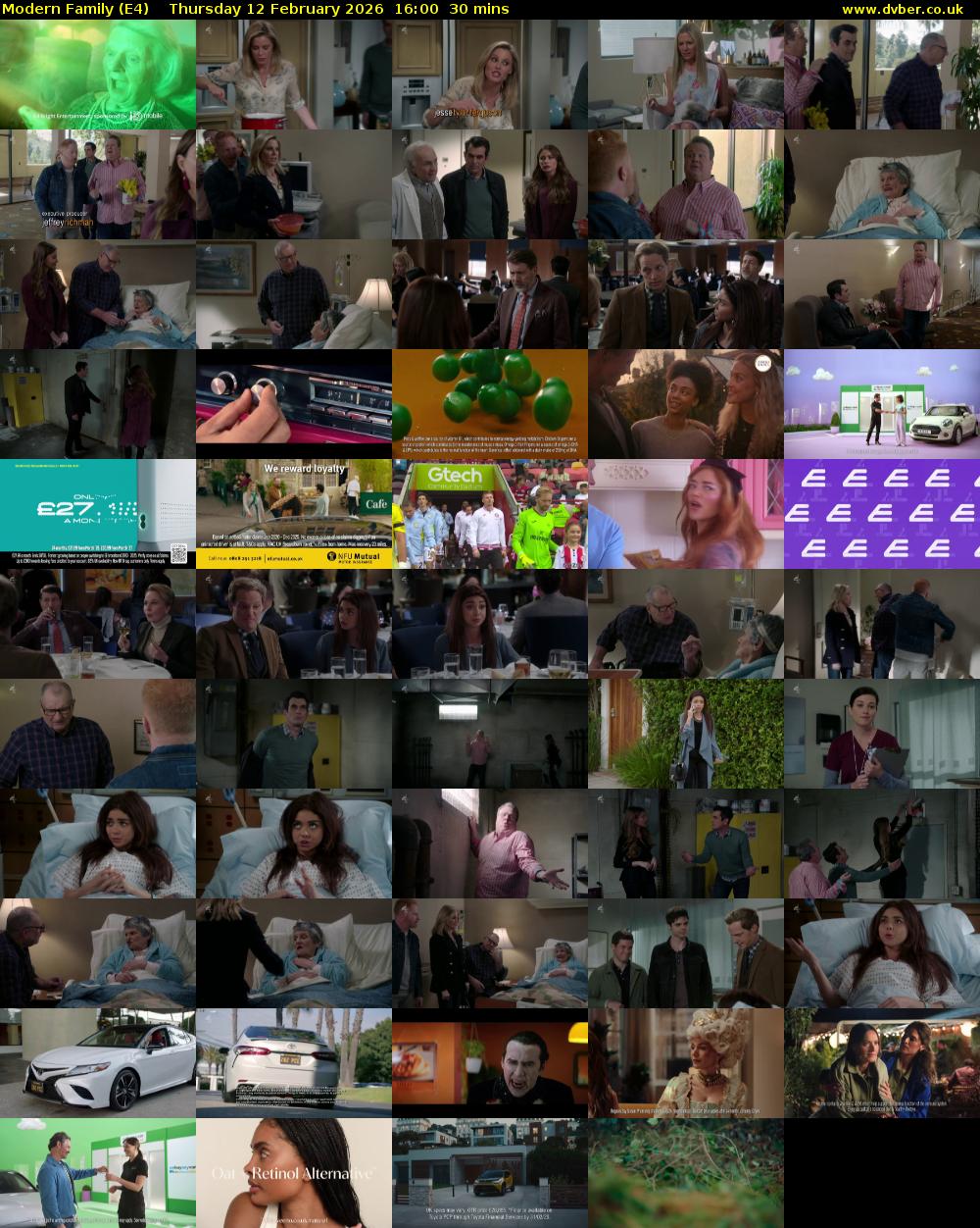 Modern Family (E4) Thursday 12 February 2026 16:00 - 16:30