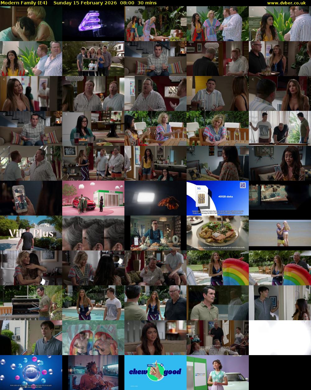 Modern Family (E4) Sunday 15 February 2026 08:00 - 08:30
