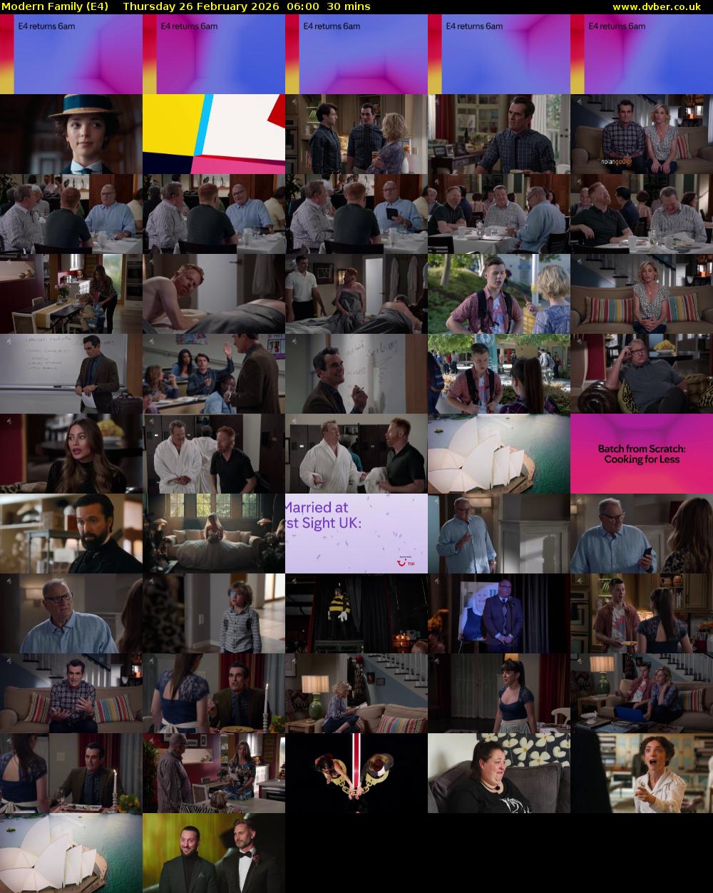 Modern Family (E4) Thursday 26 February 2026 06:00 - 06:30