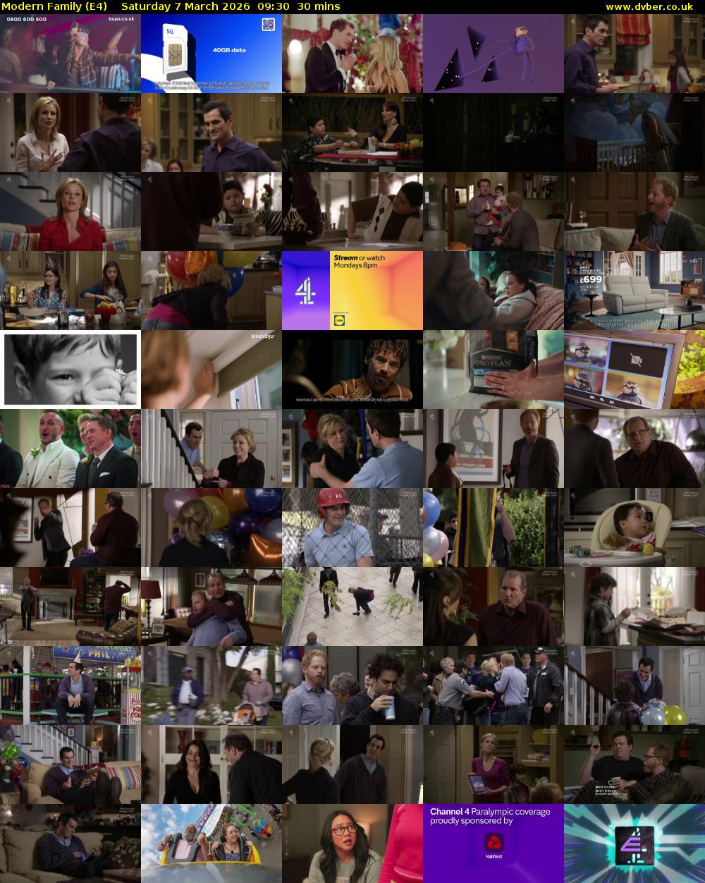 Modern Family (E4) Saturday 7 March 2026 09:30 - 10:00