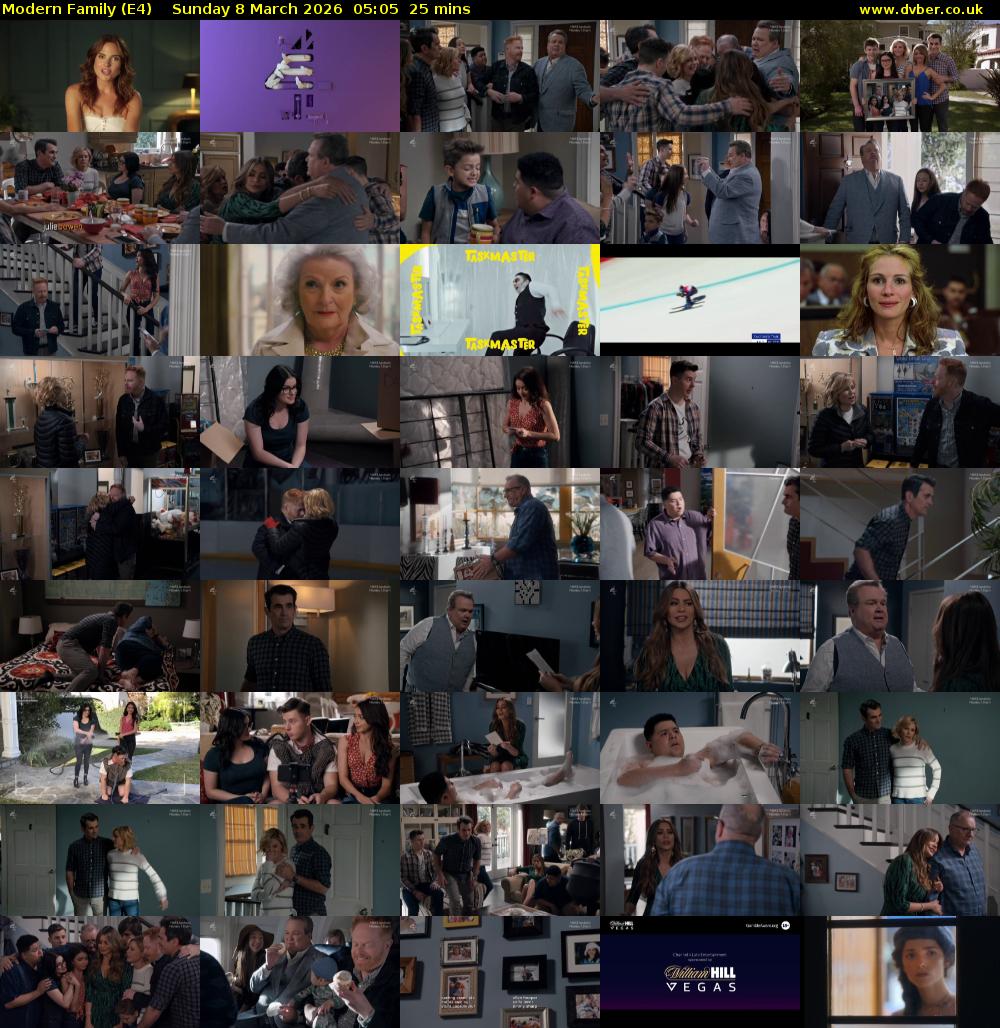 Modern Family (E4) Sunday 8 March 2026 05:05 - 05:30