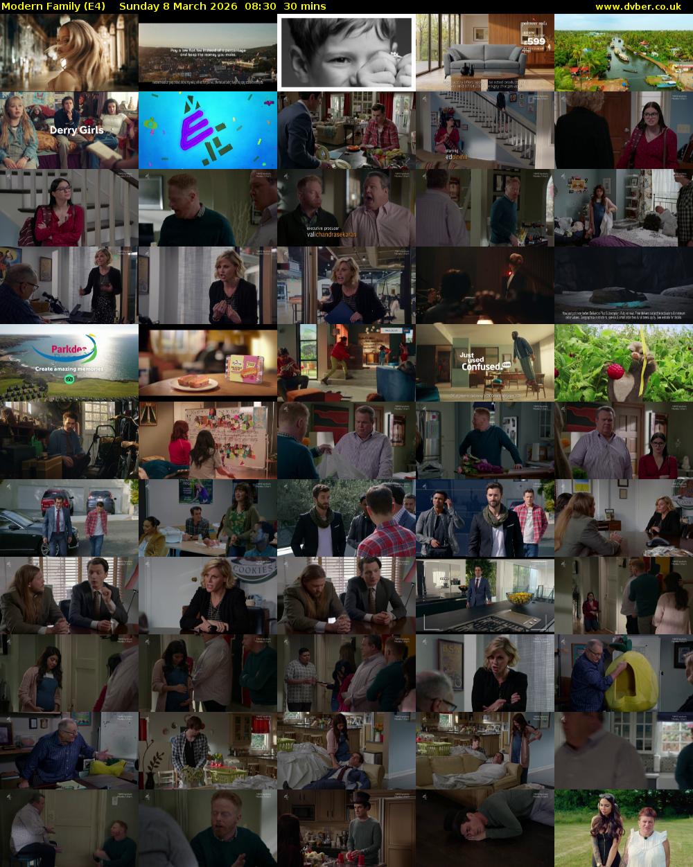 Modern Family (E4) Sunday 8 March 2026 08:30 - 09:00