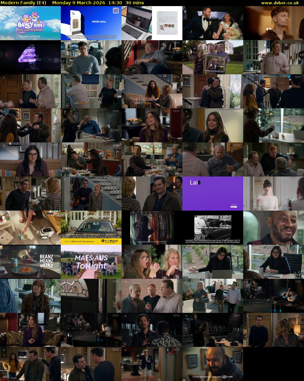 Modern Family (E4) Monday 9 March 2026 14:30 - 15:00