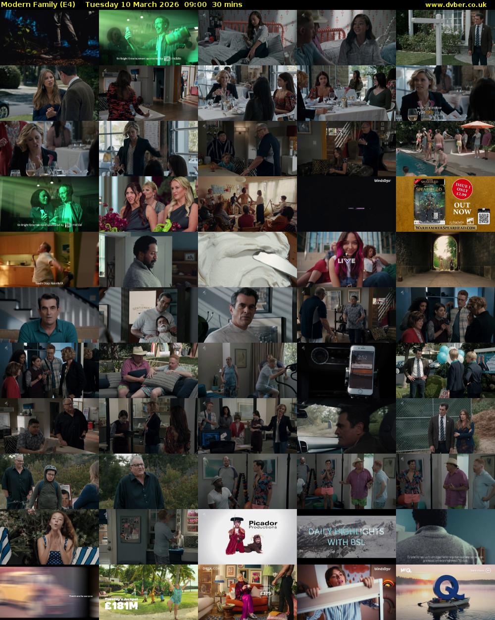 Modern Family (E4) Tuesday 10 March 2026 09:00 - 09:30