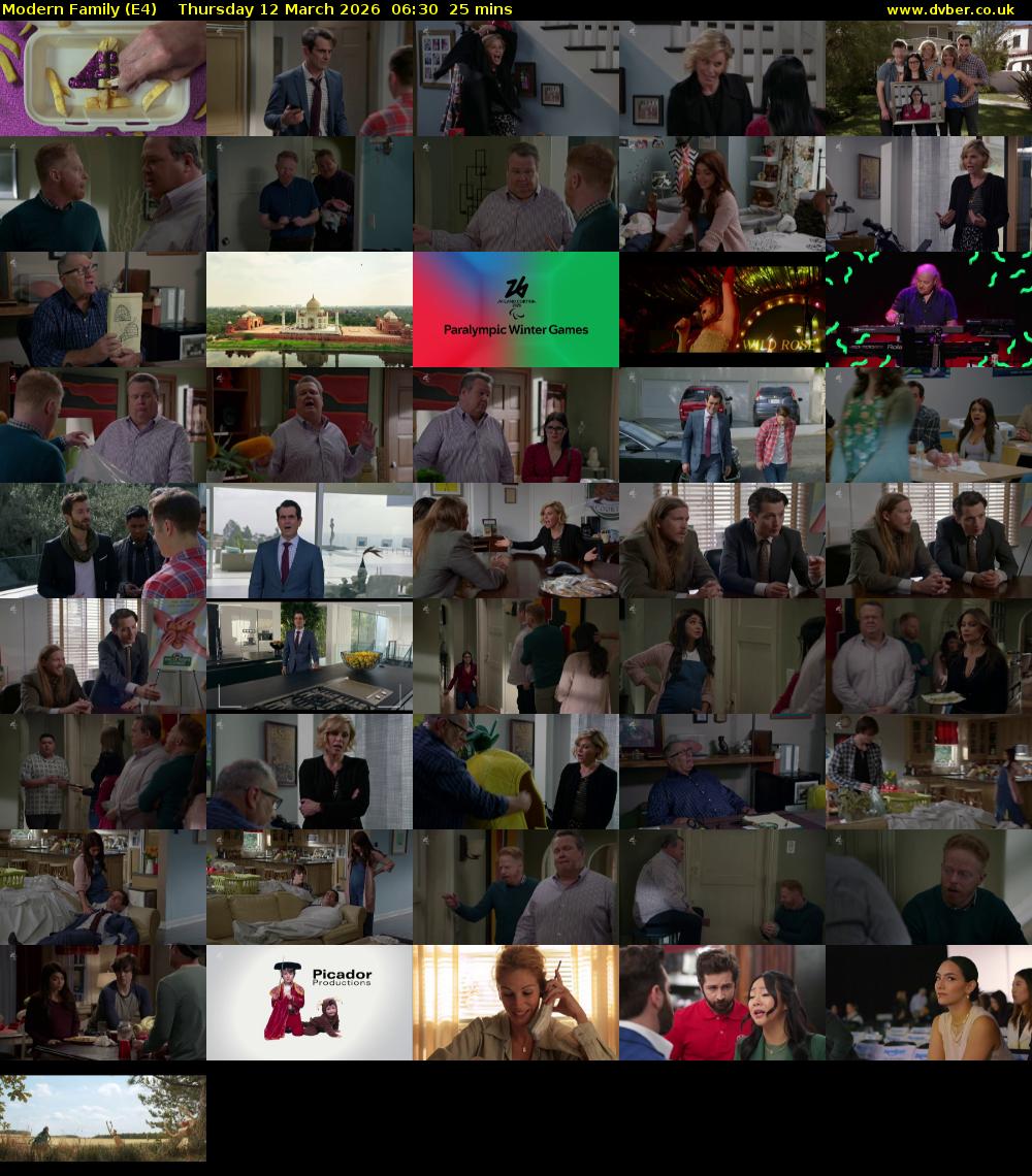 Modern Family (E4) Thursday 12 March 2026 06:30 - 06:55