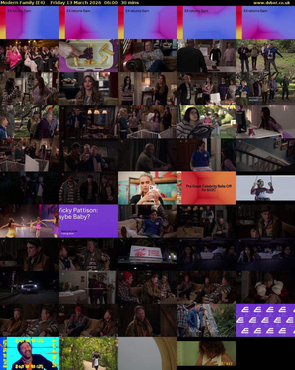 Modern Family (E4) Friday 13 March 2026 06:00 - 06:30