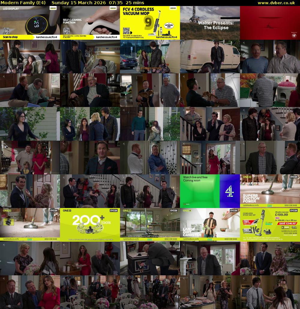 Modern Family (E4) Sunday 15 March 2026 07:35 - 08:00