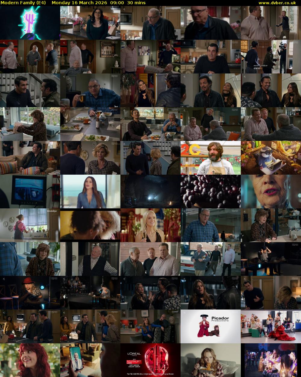 Modern Family (E4) Monday 16 March 2026 09:00 - 09:30