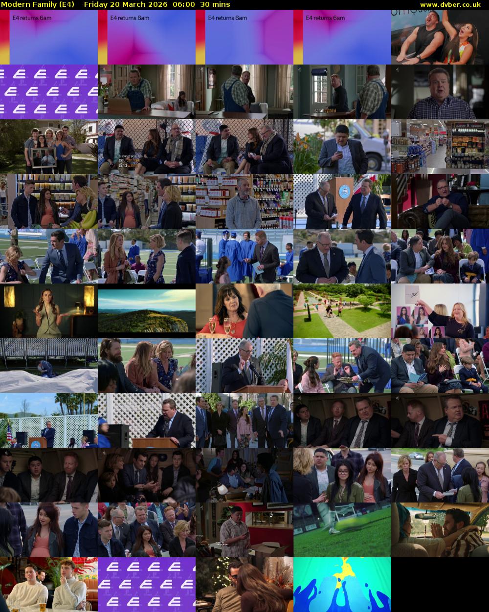 Modern Family (E4) Friday 20 March 2026 06:00 - 06:30
