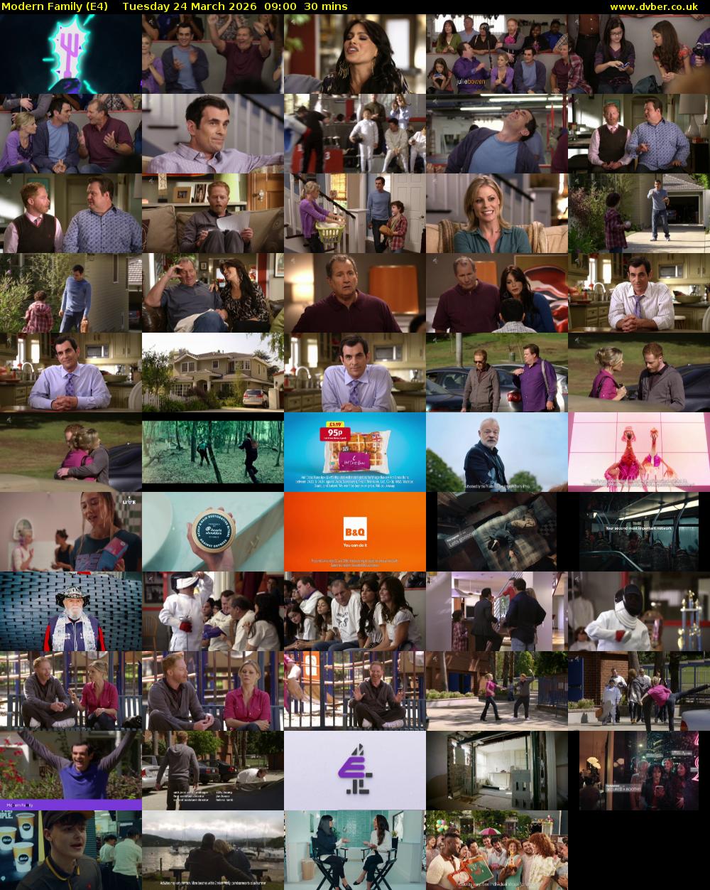 Modern Family (E4) Tuesday 24 March 2026 09:00 - 09:30