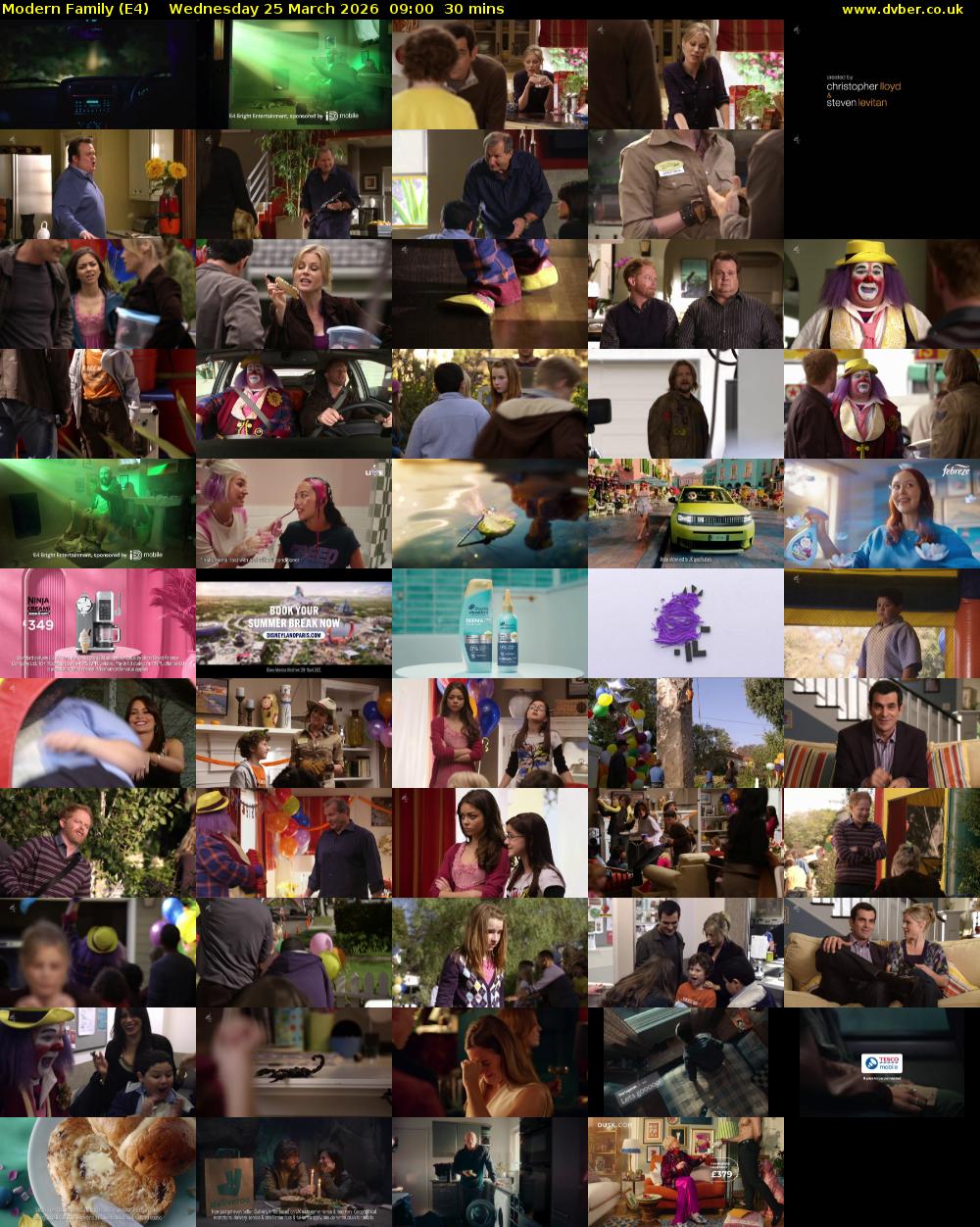 Modern Family (E4) Wednesday 25 March 2026 09:00 - 09:30