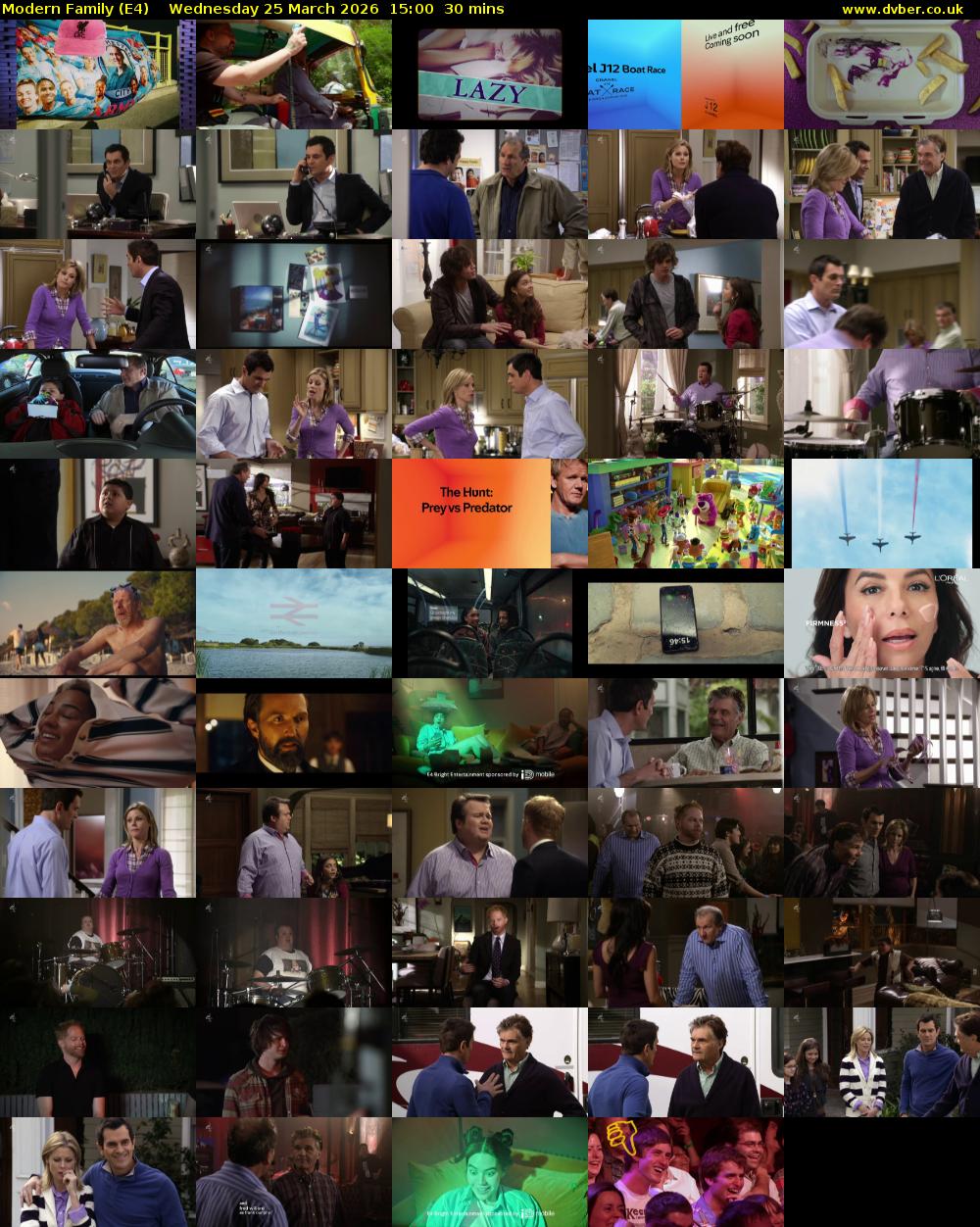 Modern Family (E4) Wednesday 25 March 2026 15:00 - 15:30