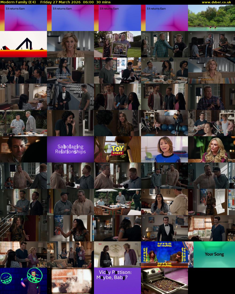 Modern Family (E4) Friday 27 March 2026 06:00 - 06:30